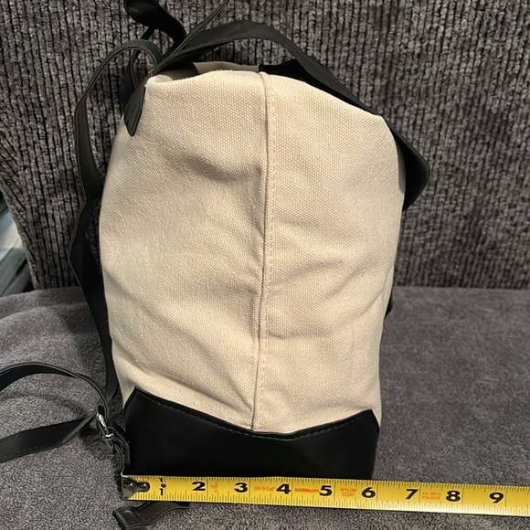 Deux Lux: Canvas Backpack with Vegan Leather Trim - Picture 16 of 16